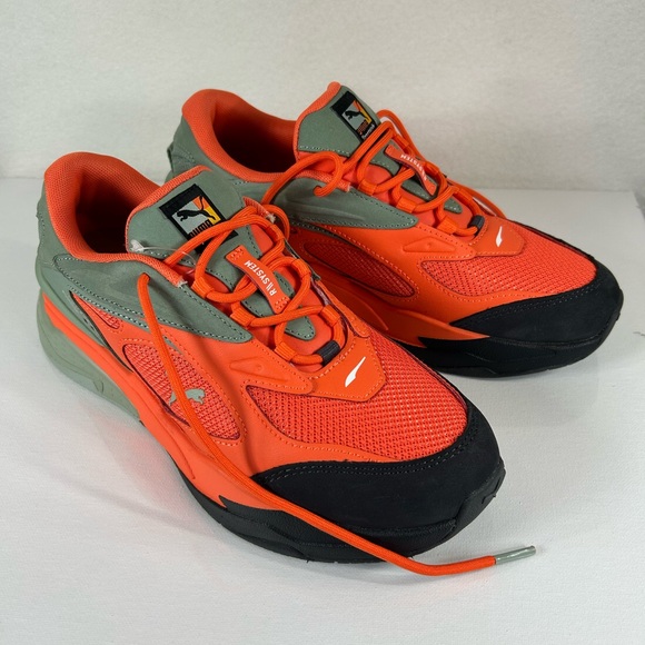 Puma Vibrant Orange and Green Athletic Shoes Size 8 - Picture 1 of 8
